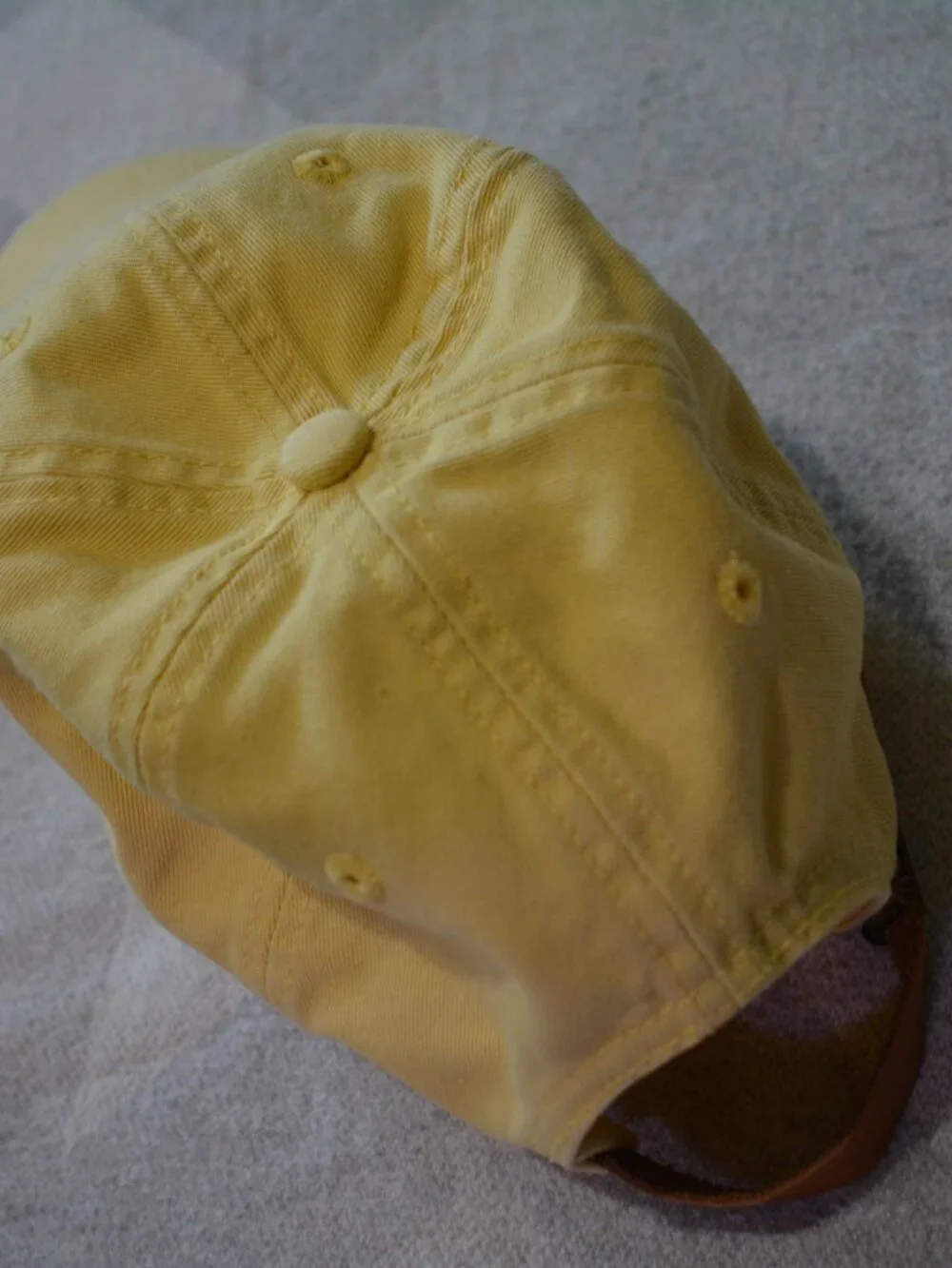 Madewell Yellow Cotton Baseball Hat – Adjustable Strap